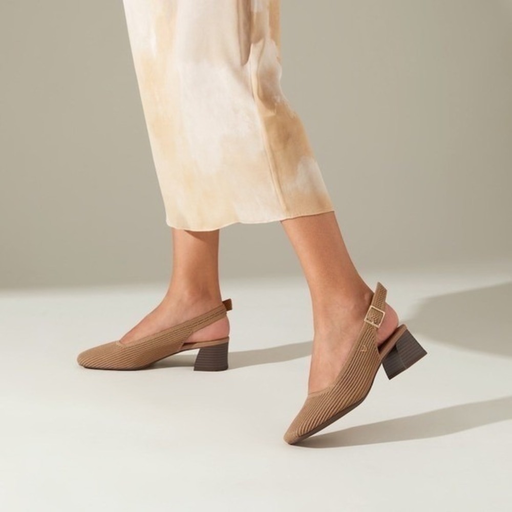 VIVAIA Melody S-Back Pro Espresso Slingback Heels Women's EU/39 US/8 NIB